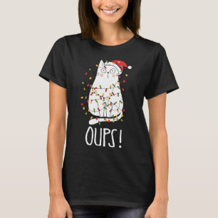 Camiseta ¡Gatos Oups! Gato Blanco Atrapado En Árbol De Navi