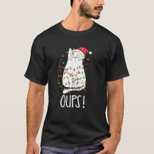 Camiseta ¡Gatos Oups! Gato Blanco Atrapado En Árbol De Navi