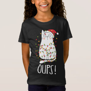 Camiseta ¡Gatos Oups! Gato Blanco Atrapado En Árbol De Navi