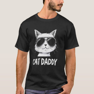 Camiseta Gatos Papá Gafas De Sol Divertidas Gato Antiguo Ab