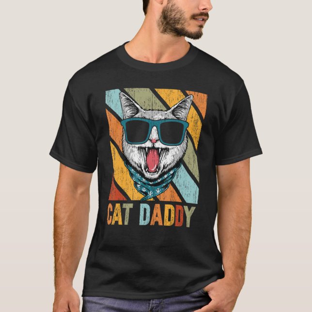Camiseta Gatos Papi Hipster Vintage 1 (Anverso)