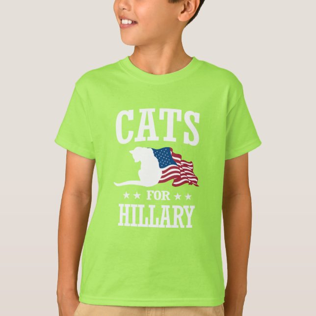 CAMISETA GATOS PARA HILLARY (Anverso)