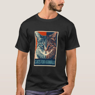 Camiseta Gatos para Kamala Kamala Harris 2024 Comma La la T