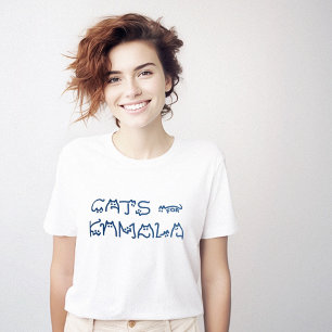 Camiseta Gatos para la tipografía de gatos de Kamala Cuidad