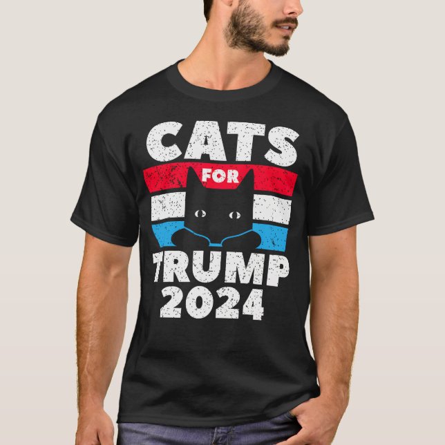 Camiseta Gatos Para Las Elecciones De Trump 2024 (Anverso)