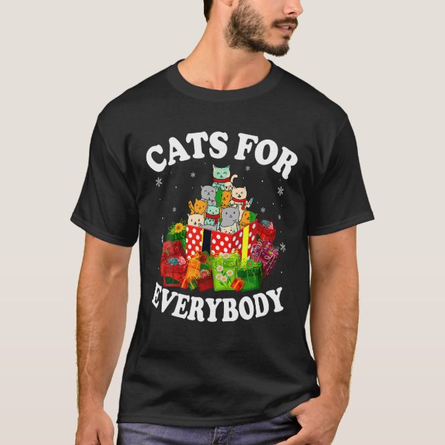 Camiseta Gatos Para Todos Árbol De Navidad De Papá Noel (Anverso)