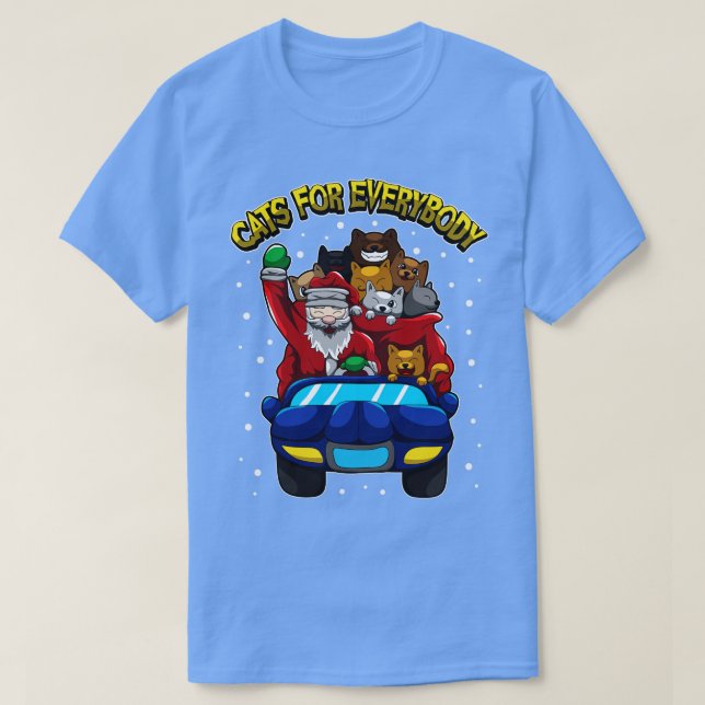 Camiseta Gatos Para Todos Gatitos Para Navidades (Diseño del anverso)