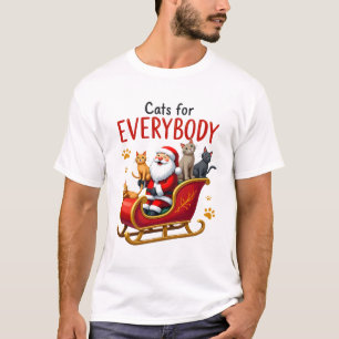 Camiseta Gatos para todos Gato de Navidad feo de Navidad Lo
