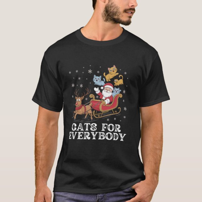 Camiseta Gatos Para Todos Los Gatos Amante De Santa Claus N (Anverso)