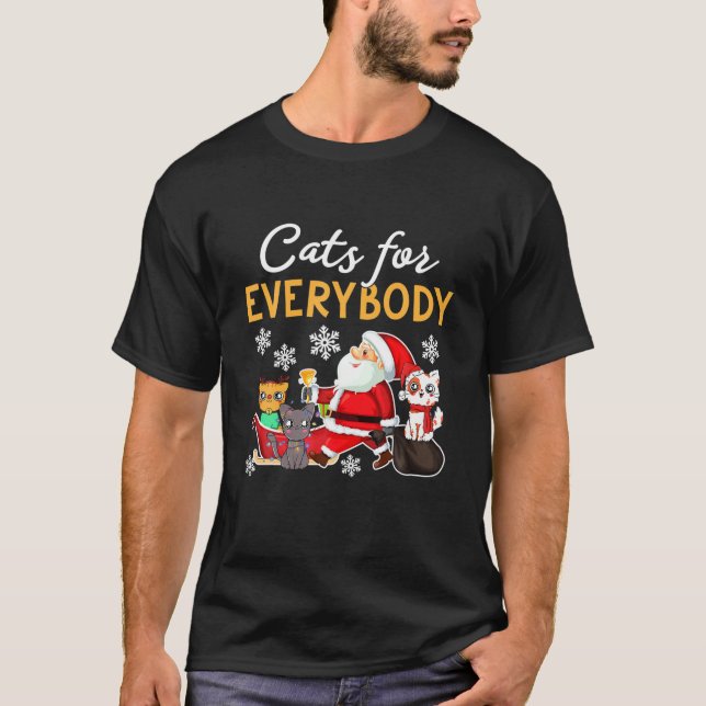 Camiseta Gatos Para Todos Navidades (Anverso)