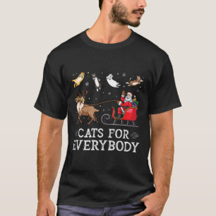 Camiseta Gatos Para Todos Navidades Gato Diversión Noche Mu