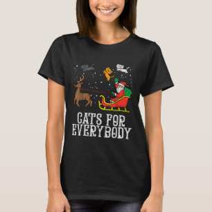 Camiseta Gatos Para Todos Navidades Gato Diversión Noche Mu