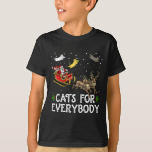 Camiseta Gatos Para Todos Navidades Gato Diversión Noche Mu
