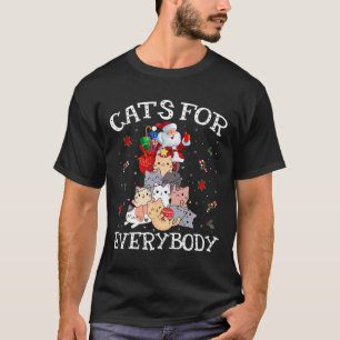 Camiseta Gatos Para Todos Navidades Gato Divertido Santa Xm