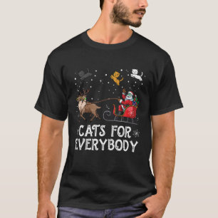 Camiseta Gatos Para Todos Navidades Gato Graciosas Mujeres