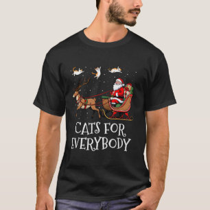 Camiseta Gatos Para Todos Navidades Gato Graciosas Mujeres
