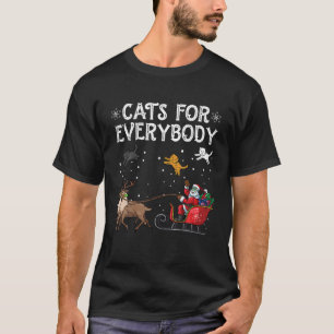 Camiseta Gatos Para Todos Navidades Gato Graciosas Mujeres