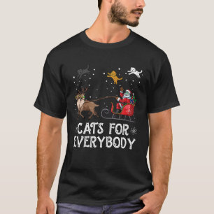 Camiseta Gatos Para Todos Navidades Gato Graciosas Mujeres 