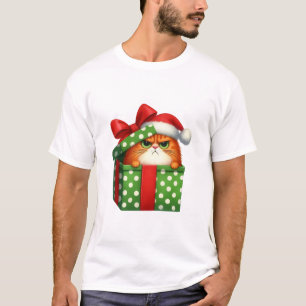 Camiseta Gatos Para Todos Navidades Gato Graciosas Mujeres 