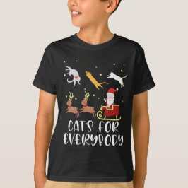 Camiseta Gatos Para Todos Navidades Gato Graciosas Mujeres 
