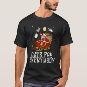 Camiseta Gatos Para Todos Navidades Gato Gracioso Navidad S