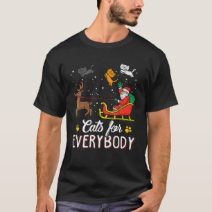 Camiseta Gatos Para Todos Navidades Gato Gracioso Navidad S