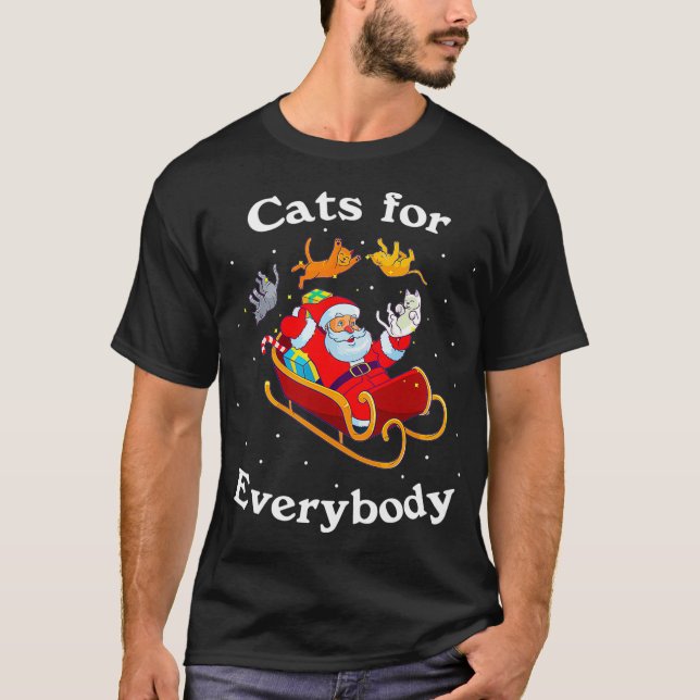 Camiseta Gatos para todos Navidades Gato Lover Regalo (Anverso)
