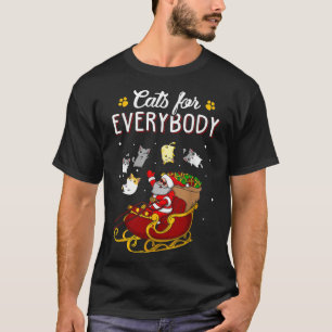 Camiseta Gatos Para Todos Navidades Gato Navidades Divertid