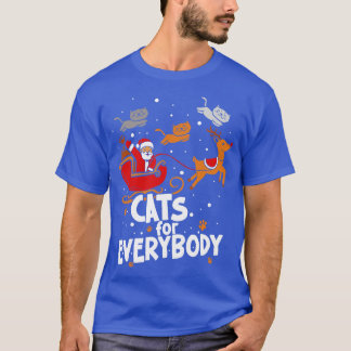 Camiseta Gatos Para Todos Navidades Gato Navidades Gracioso