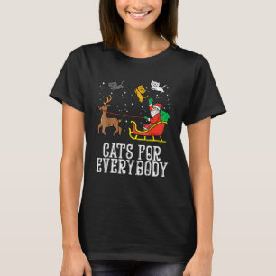 Camiseta Gatos Para Todos Navidades Gato Noches Mujeres San