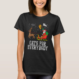 Camiseta Gatos Para Todos Navidades Gato Noches Mujeres San