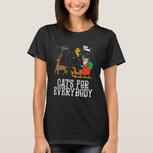 Camiseta Gatos Para Todos Navidades Gato Noches Mujeres San