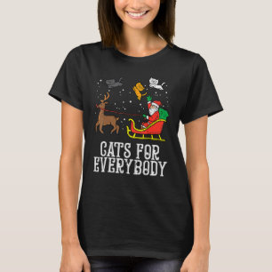 Camiseta Gatos Para Todos Navidades Gato Noches Mujeres San
