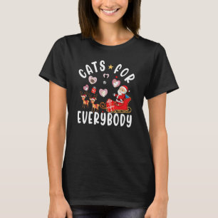 Camiseta Gatos Para Todos Navidades Gato Noches Mujeres San