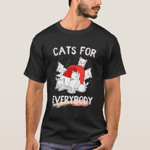 Camiseta Gatos Para Todos, Navidades Graciosos Gato De Navi