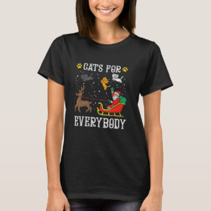 Camiseta Gatos Para Todos Santa Fun Hombres Niños Mujeres C