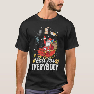 Camiseta Gatos para todos Santa Gatitos Feliz