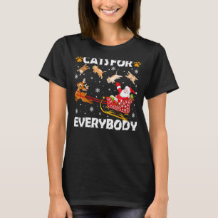 Camiseta Gatos para todos Santa Navidades Mujeres de Navida