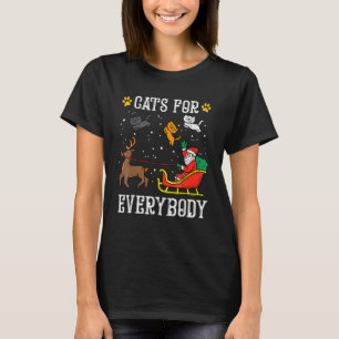 Camiseta Gatos para todos Santa Navidades Mujeres de Navida