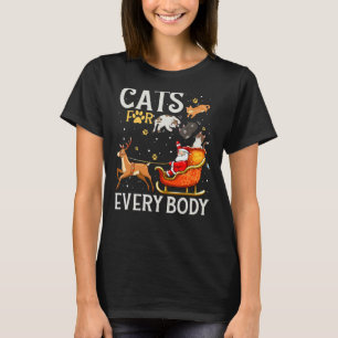 Camiseta Gatos para todos Santa Navidades Mujeres de Navida