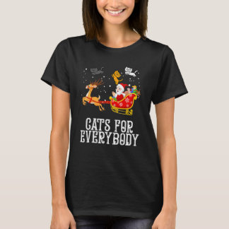 Camiseta Gatos Para Todos Santa Pijamas De Navidad Gato De 