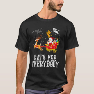 Camiseta Gatos Para Todos Santa Pjs De Navidad Gato De Navi