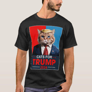 Camiseta Gatos para Trump 2024 Divertido Vota por Trump Gat