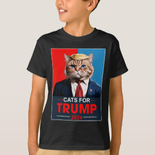 Camiseta Gatos Para Trump 2024 Divertido Voto Para Los Gato