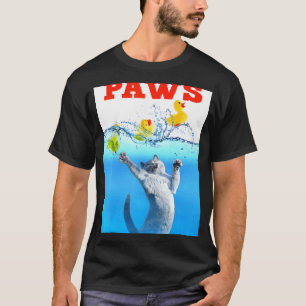 Camiseta Gatos Patas Y Pato De Goma Amarillo Gatito Lindo