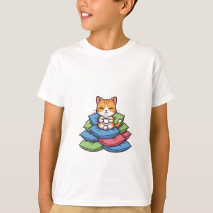 Camiseta Gatos Pelirrojos Infantiles en el Té Acogedor