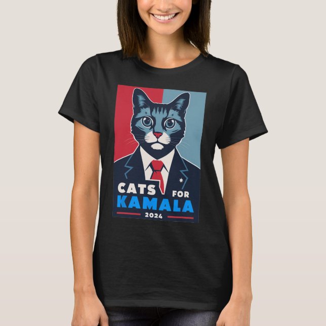Camiseta Gatos perfectos para Kamala Harris 2024 Presidente (Anverso)
