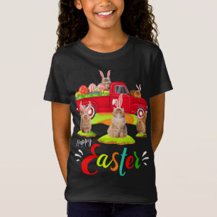 Camiseta Gatos persas chiflados montando Camión Rojo Felice
