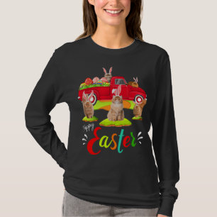 Camiseta Gatos persas chiflados montando Camión Rojo Felice