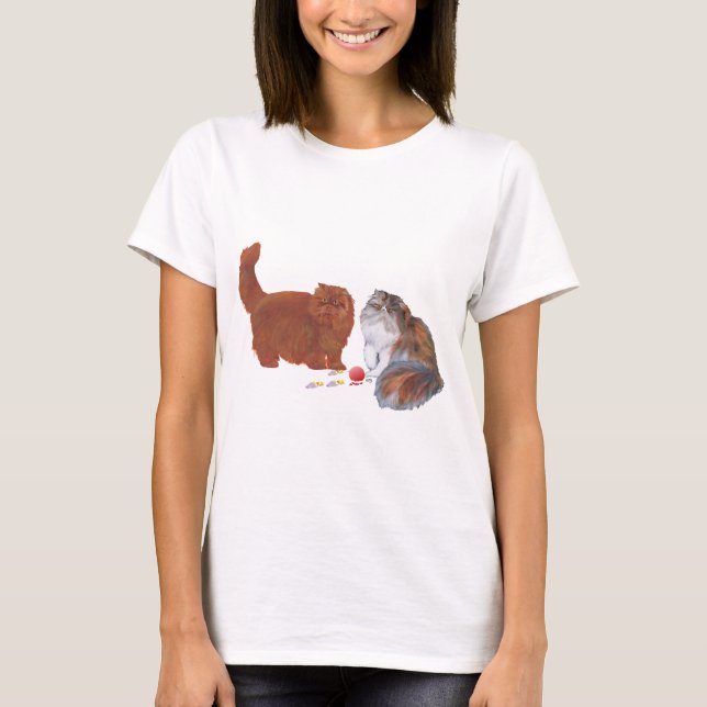 Camiseta Gatos persas en Navidades (Anverso)